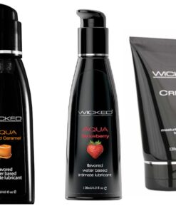 Wicked Masturbation Cream Creme Strawberry & Salted Caramel Lubes Lubricant
