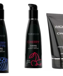 Wicked Masturbation Cream Creme w Cherry & Blueberry Muffin Lubes Lubricant