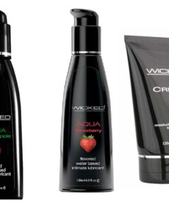 Wicked Masturbation Cream Creme w Strawberry & Candy Apple Lubes Lubricants