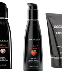 Wicked Masturbation Cream Creme w Strawberry & Cinnamon Bun Lubes Lubricant