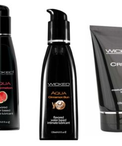 Wicked Masturbation Cream Creme w Watermelon & Cinnamon Bun Lubes Lubricant