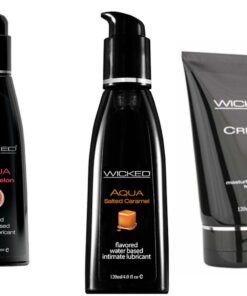 Wicked Masturbation Cream Creme Watermelon & Salted Caramel Lubes Lubricant