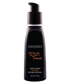 Wicked Sensual 2OZ Aqua Heat Lube Water Based Heating Sensation Lubricant - 5 Pack