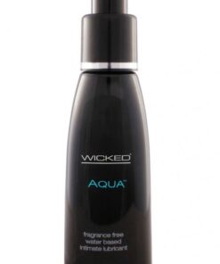 Wicked Sensual 2OZ Aqua Lube Fragrance Free Water Based Initimate Lubricant - 5 Pack
