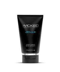 Wicked Sensual 4OZ Jelle Lube Water Based Fragrance Free - Anal Lubricant Gel - 10 Pack