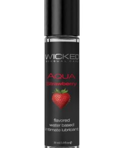 Wicked Sensual Adult Care Aqua Flavour Water Based Initimate Lubricant 1 oz - Strawberry