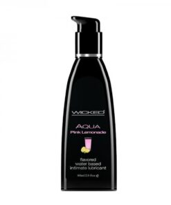 Wicked Sensual Adult Care Aqua Flavour Water Based Initimate Lubricant 2 oz - Pink Lemonade