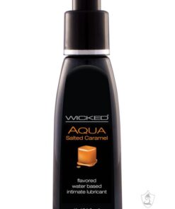 Wicked Sensual Adult Care Aqua Flavour Water Based Initimate Lubricant 2 oz - Salted Caramel