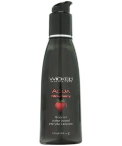 Wicked Sensual Adult Care Aqua Flavour Water Based Initimate Lubricant 2 oz - Strawberry