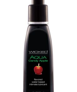 Wicked Sensual Adult Care Aqua Flavour Water Based Initimate Lubricant 4oz - Candy Apple