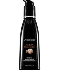 Wicked Sensual Adult Care Aqua Flavour Water Based Initimate Lubricant 4oz - Cinnamon Bun