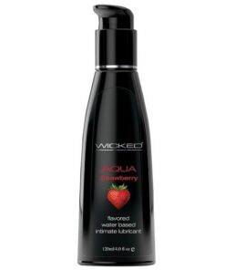 Wicked Sensual Adult Care Aqua Flavour Water Based Initimate Lubricant 4oz - Strawberry