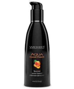 Wicked Sensual Adult Care Aqua Flavour Water Based Initimate Lubricant 4oz - Sweet Peach