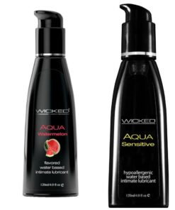 Wicked Sensual Adult Care Sexual Aqua Sensitive w Watermelon Lube Lubricant