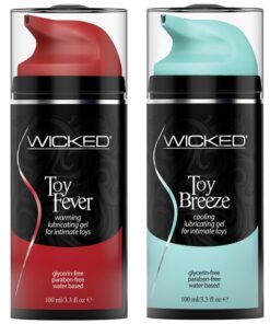 Wicked Sensual Adult Intimate Toy Breeze and Fever Lube Lubricant Gel Pack - 10 Pack