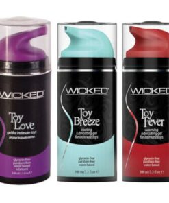 Wicked Sensual Adult Toy Love Breeze and Fever Lube Lubricant Gel Set - 4 Pack