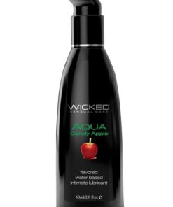 Wicked Sensual Aqua 2oz Candy Apple Lube - Flavoured Water Based Lubricant - 10 Pack