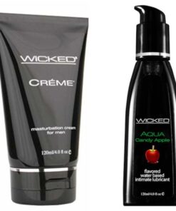 Wicked Sensual Care Masturbation Cream Creme w Candy Apple Lubes Lubricants