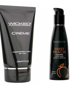Wicked Sensual Care Masturbation Cream Creme w Sweet Peach Lubes Lubricants