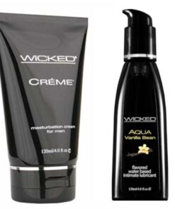 Wicked Sensual Care Masturbation Cream Creme w Vanilla Bean Lubes Lubricant