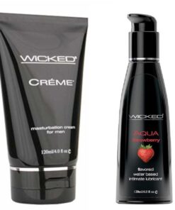 Wicked Sensual Care Masturbation Creme Cream w Stawberry Lubes Lubricants