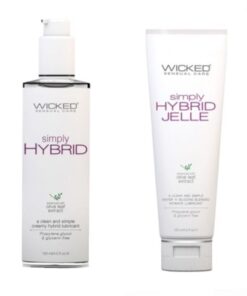 Wicked Sensual Simply Hybrid Lube & Jelle Lubricant Glycol & Glycerine Free - 3 Pack