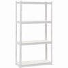 Wildberry - White Metal Shelving (4 Shelves MDF) - White