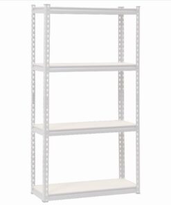 Wildberry - White Metal Shelving (4 Shelves MDF) - White