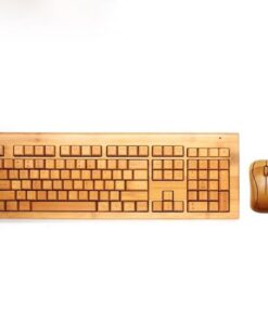 Wireless Eco-Friendly Bamboo Keyboard & Mouse Combo