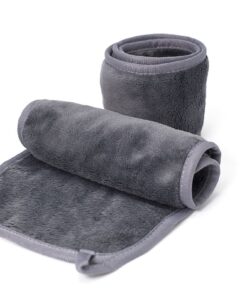 Wonder Towel Makeup Eraser Cloth & Head Band - Grey