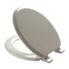 Wooden Toilet Seat with Plastic Hinge - White