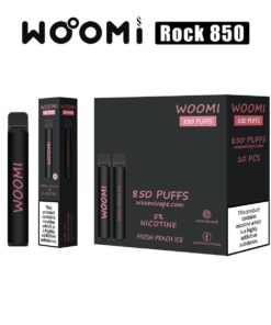 Woomi Rock 850 Puffs Disposable Vape 50mg 10pcs -- Fresh Peach Ice