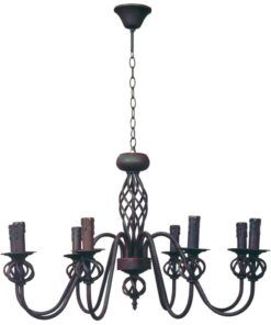 Wrought Iron Chandelier 8 Lights - Bright Star Lighting
