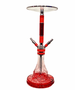 XOX Crystal Hookah - 2 Pipe Red