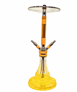 XOX Crystal Hookah - 2 Pipe Yellow