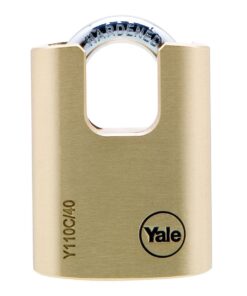 Yale - 40mm Brass Closed Shackle Padlock