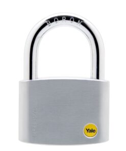 Yale - 70mm Brass Satin Chrome Padlock