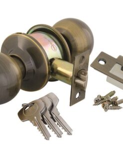 Yale - Round Cylindrical Knob Set - Antique Brass