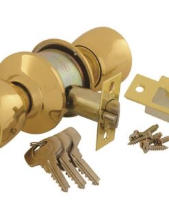 Yale - Tulip Cylindrical Knob Set - Polish Brass