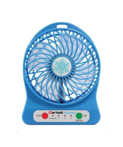 Zartek Breez Rechargeable Mini Fan - Blue