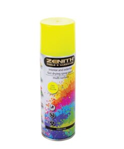 Zenith Fluorescent Spray Paint - Yellow 300ml - 6 Pack