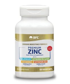 Zinc with Vitamin C, Vitamin D3, Vitamin B1&B3 and Selenium - Capsules 60s