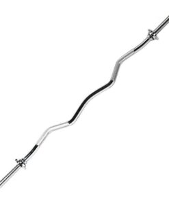 044 Steel EZ Spinlock Bar with Knurled Pattern and Spinlock Collars -Silver