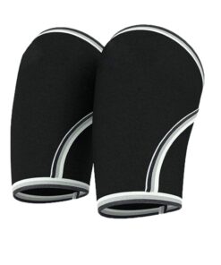 1 Pair 7mm Neoprene Knees Sleeves Support for Training - Black (XL)