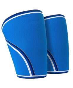 1 Pair 7mm Neoprene Knees Sleeves Support for Training - Blue (XL)