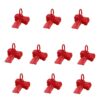 10 Dog Poop Poo Plastic Bags Set for Pet Walking - Red - Bone Shape Holder