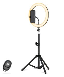10 Inch Circle Ring Light with 55cm Stand Holder Adjustable Tripod Stand