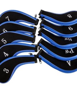 10 Piece Golf Club Head Protective Covers-Blue