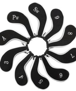 10 Piece Golf Club Head Protective Covers-White