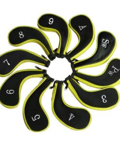 10 Piece Golf Club Head Protective Covers-Yellow